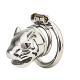 Stainless Steel Caged Lion Chastity Lock With Key